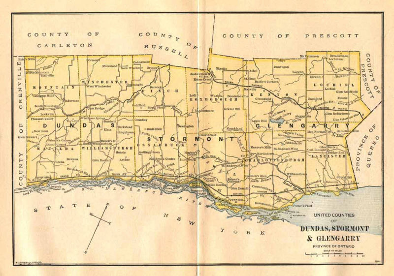 Dundas, Glengarry & Stormont Counties 1885