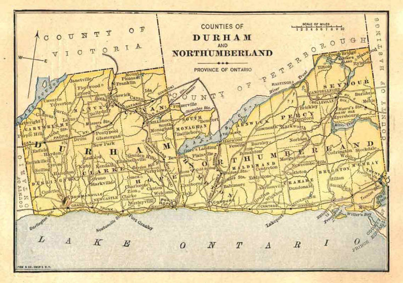 Durham & Northumerland Counties 1885